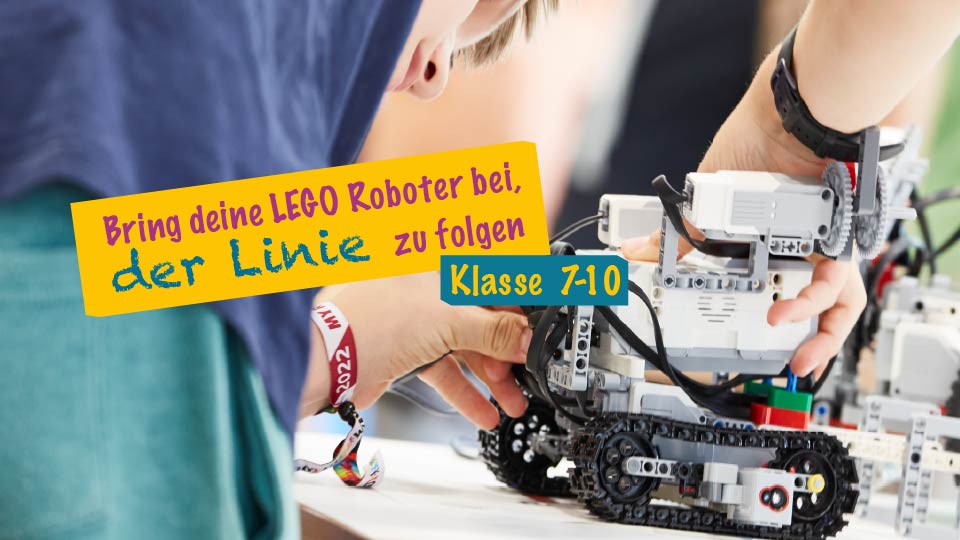 Bring deinem LEGO Roboter bei, der Linie zu folgen - 7.-10. Klasse